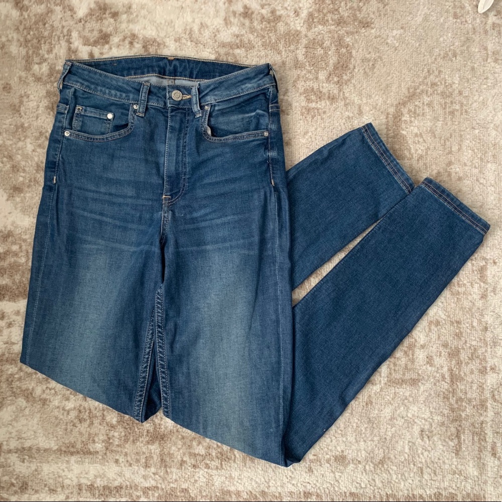 H&M High Waisted Denim Skinny Jeans